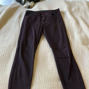 JBrand maroon low rise skinny jeans